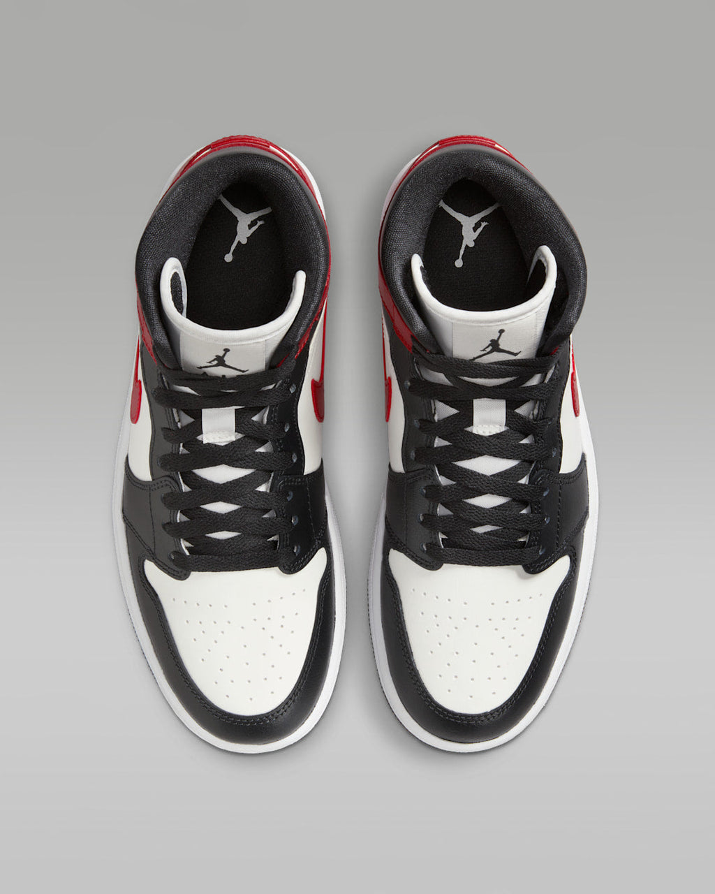 Off-Noir/White/Gym Red — Air Jordan 1 Mid BQ6472-160