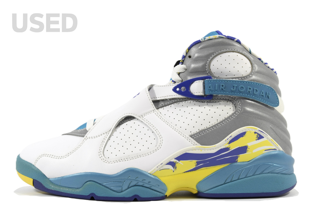 Women's Air Jordan 8 "White Aqua" - product image from the listing.
