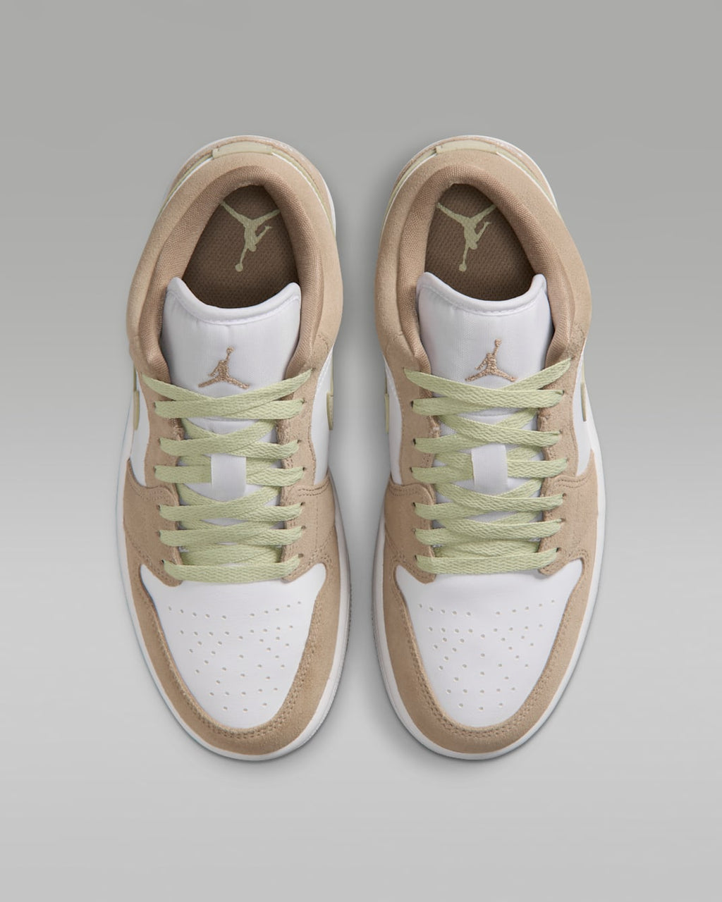 Khaki Olive Aura — Air Jordan 1 Low Sneakers DC0774-204