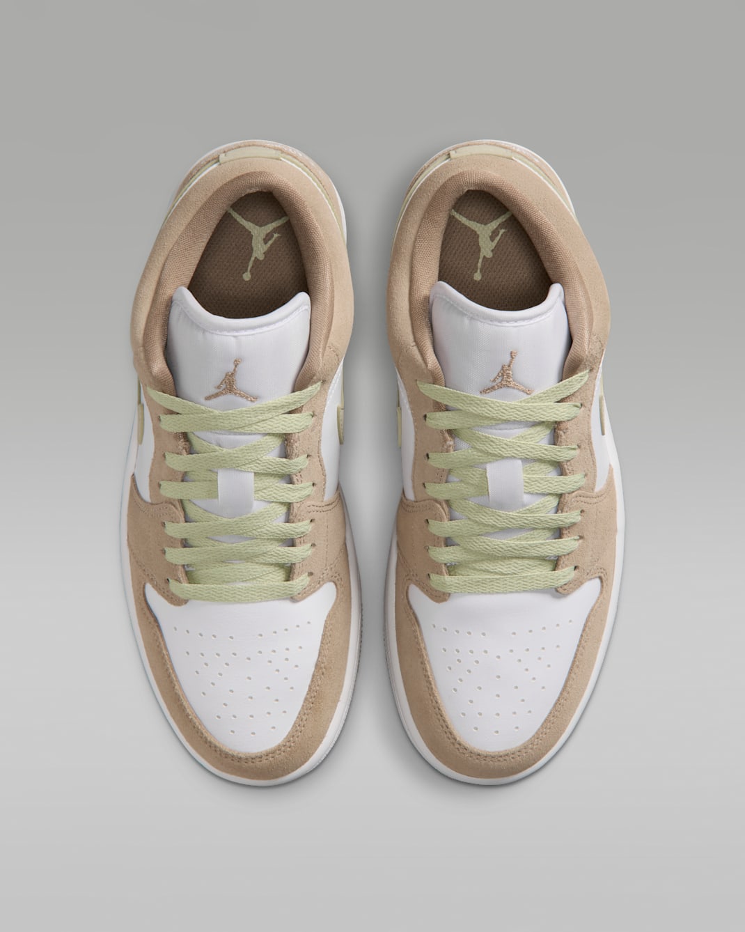 Khaki Olive Aura — Air Jordan 1 Low Sneakers DC0774-204