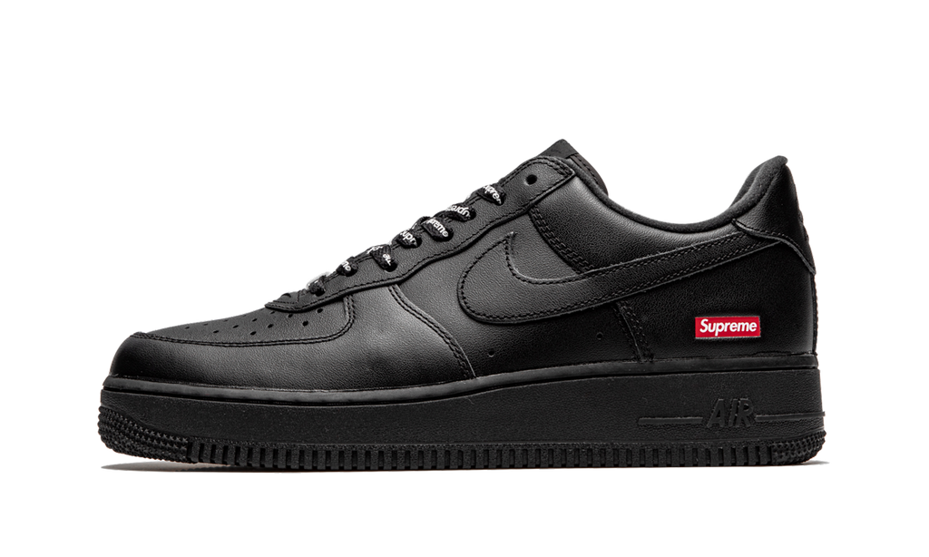 "Supreme - Mini Box Logo Black" Air Force 1 Low CU9225 001 - product image from the listing.