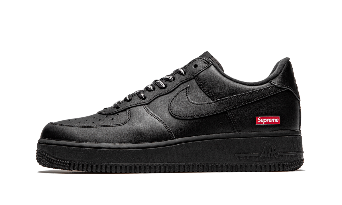 "Supreme - Mini Box Logo Black" Air Force 1 Low CU9225 001 - product image from the listing.