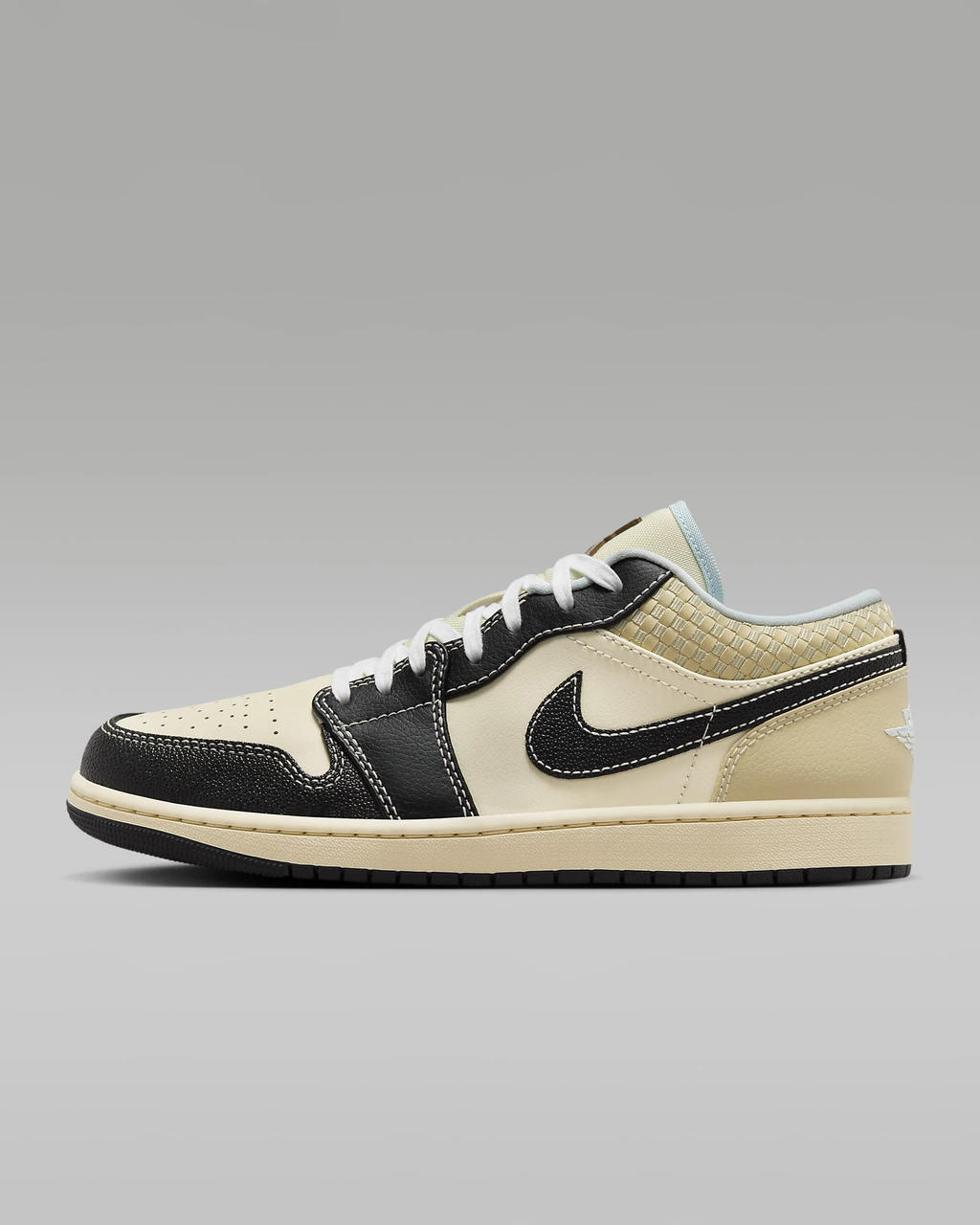 Coconut Milk Black Muslin — Air Jordan 1 Low SE HQ3437-101