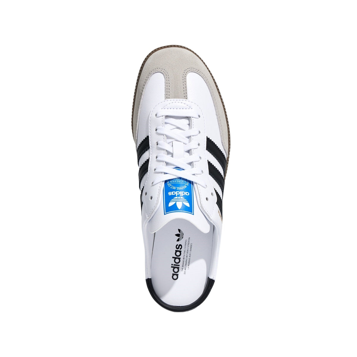 adidas Samba OG Mule Cloud White/Core Black/Gold Metallic Backless Sneakers - LB3814
