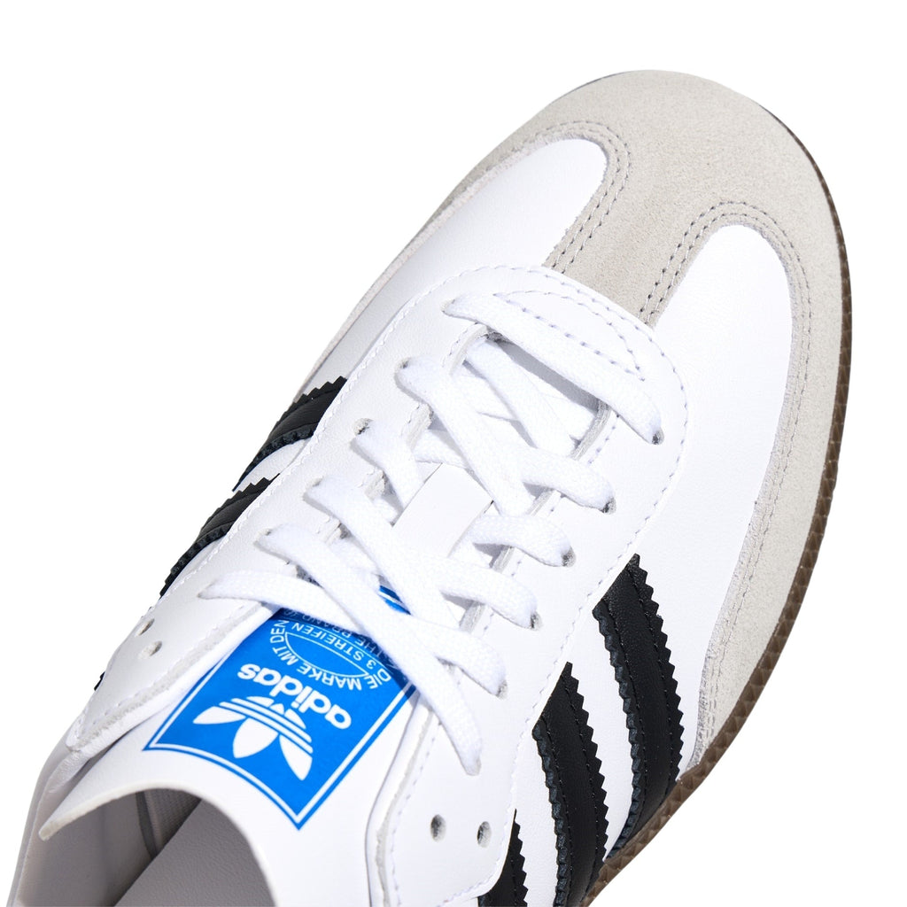 adidas Samba OG Mule Cloud White/Core Black/Gold Metallic Backless Sneakers - LB3814