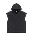Boxy Hooded Tank Top with Snow Wash — product image