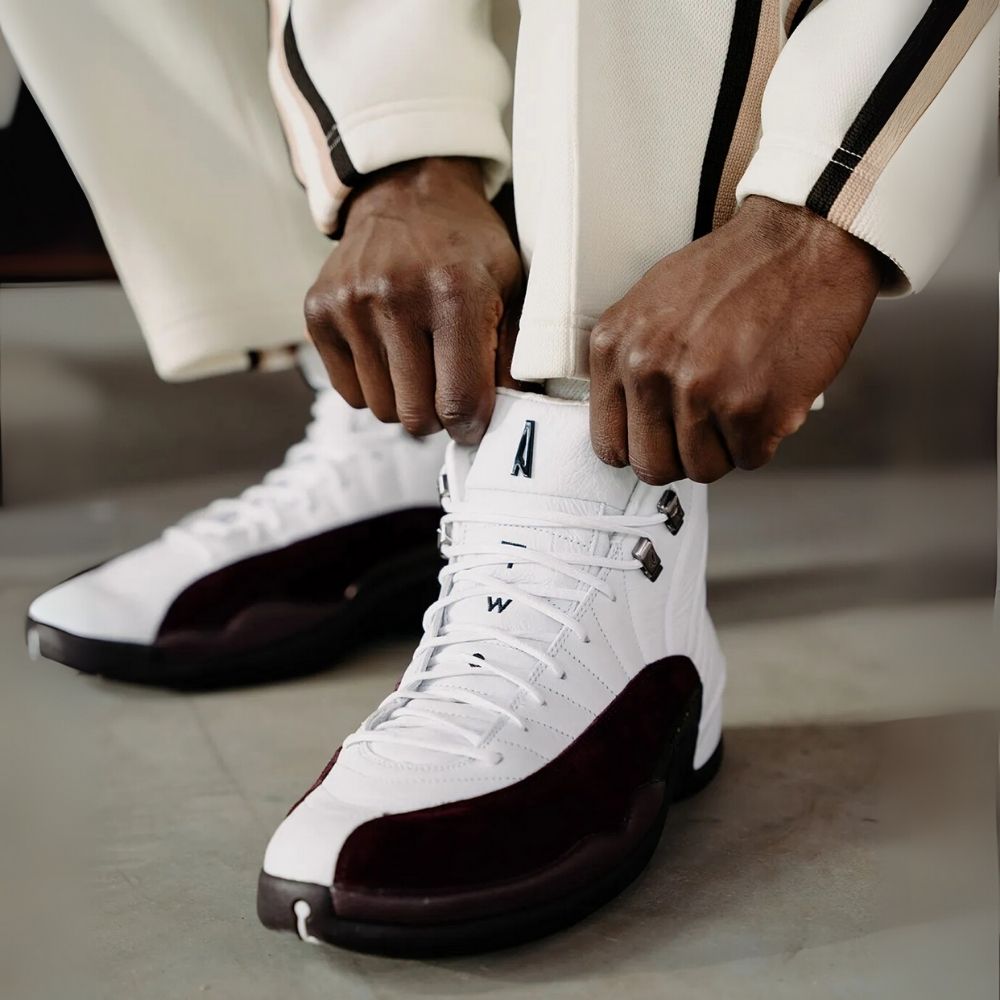 A Ma Maniére x Air Jordan 12 Retro White Burgundy Crush — product image