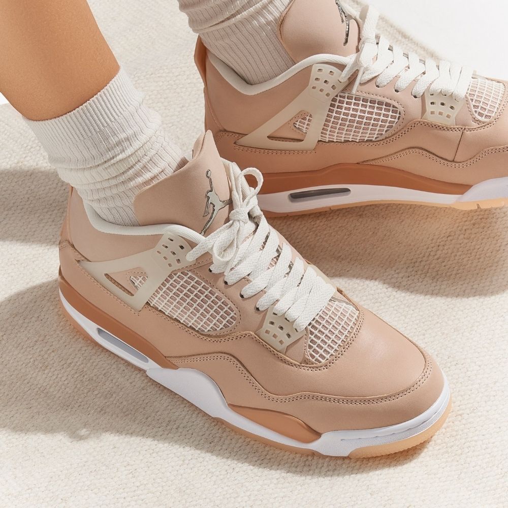 Shimmer Metallic Silver Orange — Air Jordan 4 Retro — product image