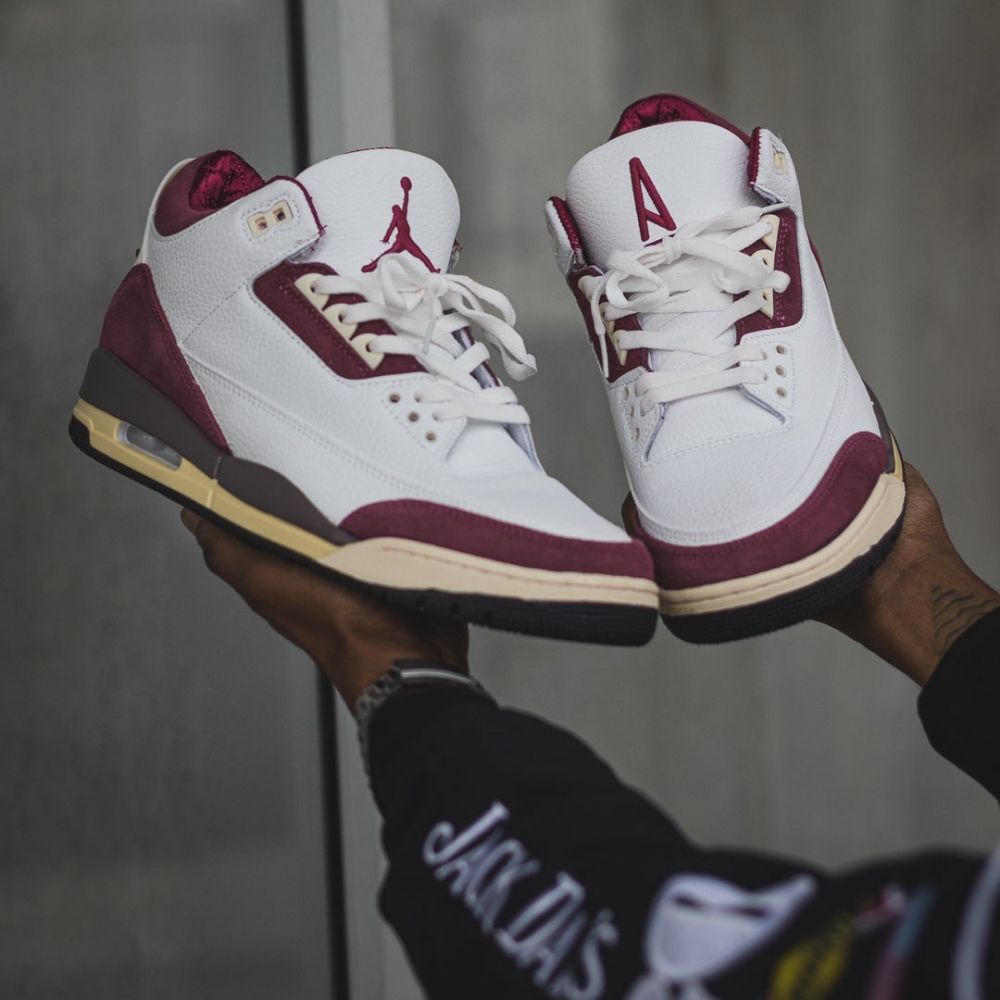 A Ma Maniere x Air Jordan 3 Burgundy Crush — product image