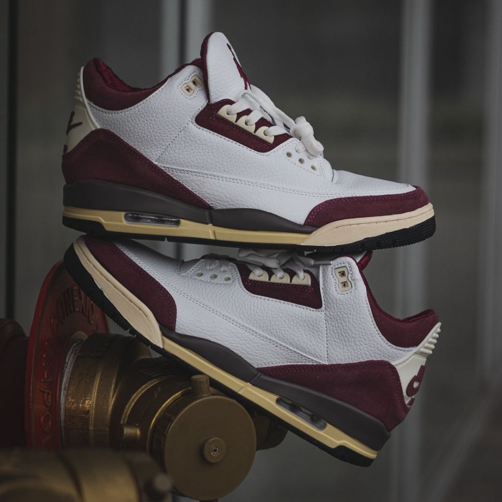 A Ma Maniere x Air Jordan 3 Burgundy Crush — product image