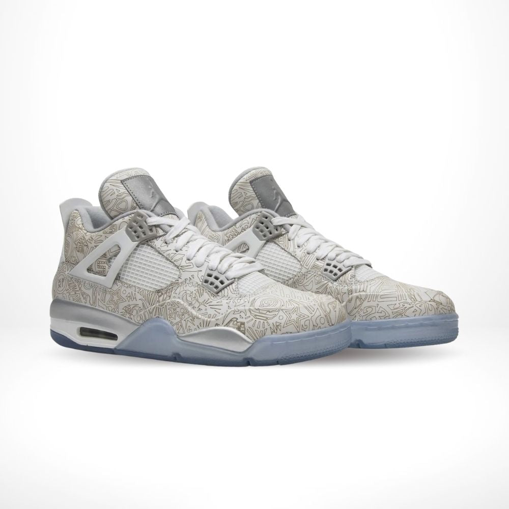 30th Anniversary Laser White Metallic Silver — Air Jordan 4 Retro — product image
