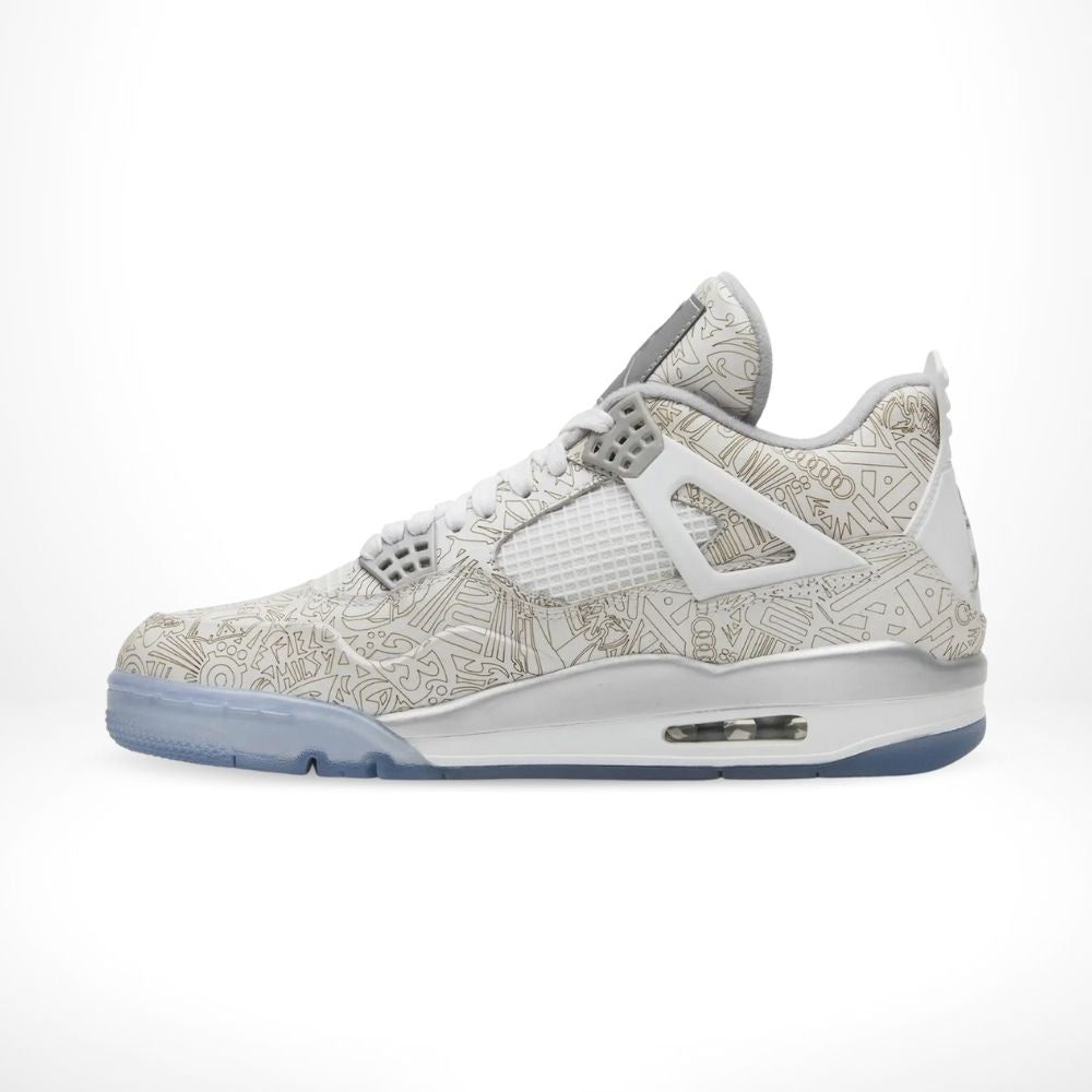 30th Anniversary Laser White Metallic Silver — Air Jordan 4 Retro — product image