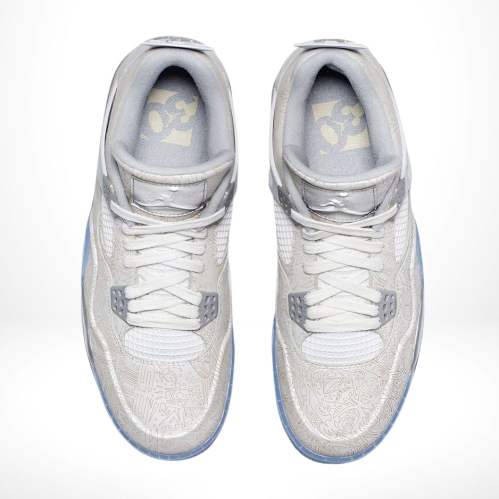 30th Anniversary Laser White Metallic Silver — Air Jordan 4 Retro — product image
