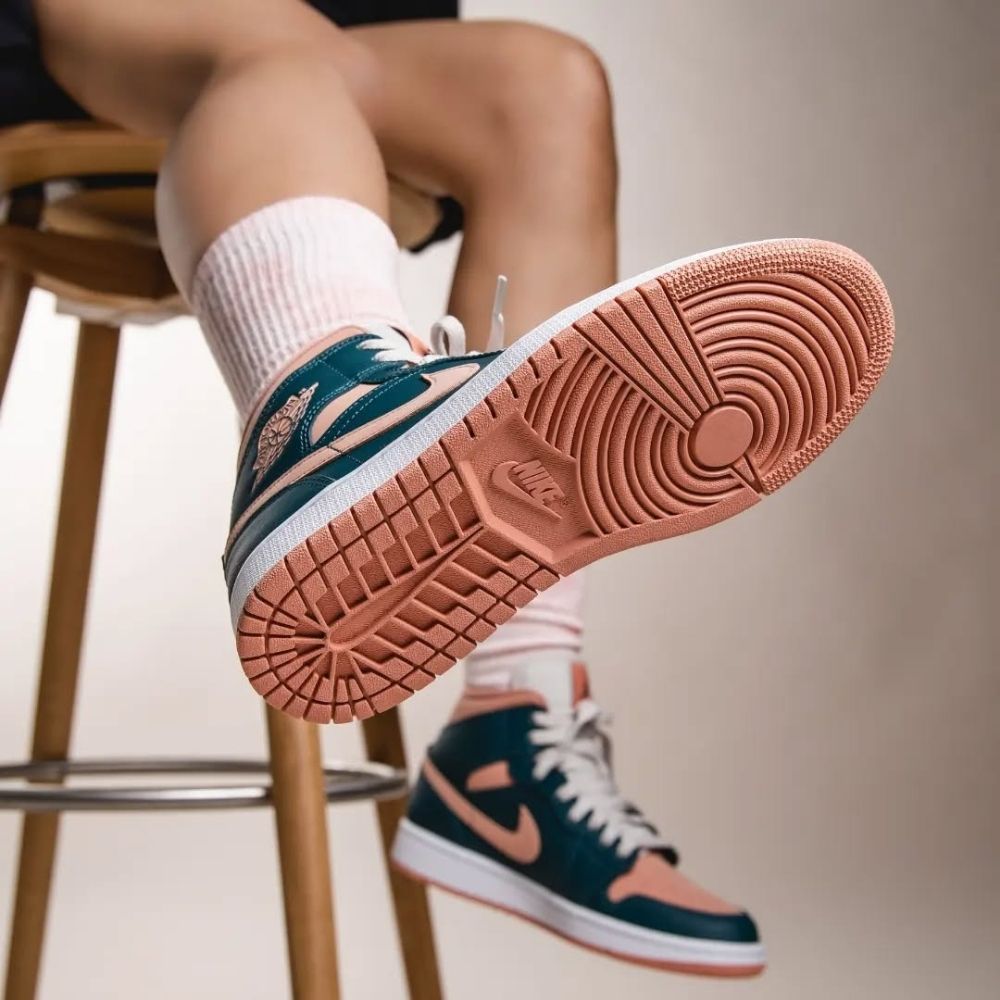 Dark Teal Green Pink — Air Jordan 1 Mid — product image