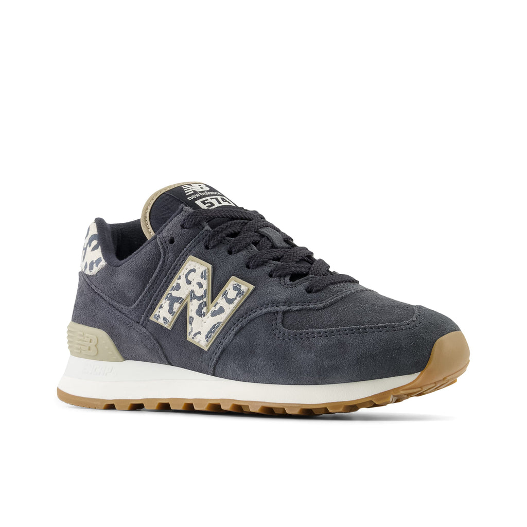 New Balance 574 WL574XE2 Black Leopard-Print Sneakers