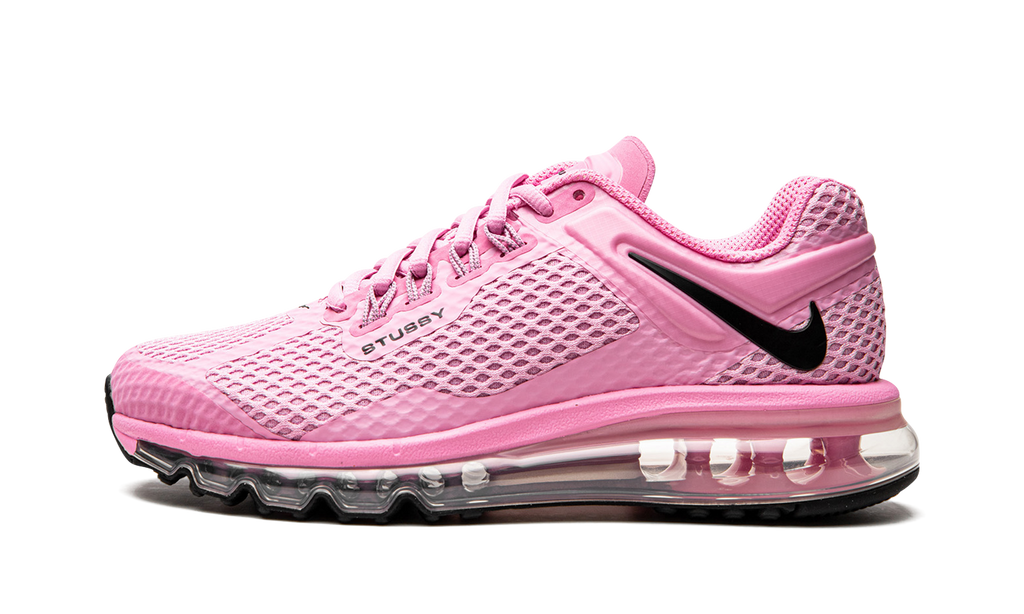 "Stussy - Pink" Air Max 2013 DR2601 600 - product image from the listing.