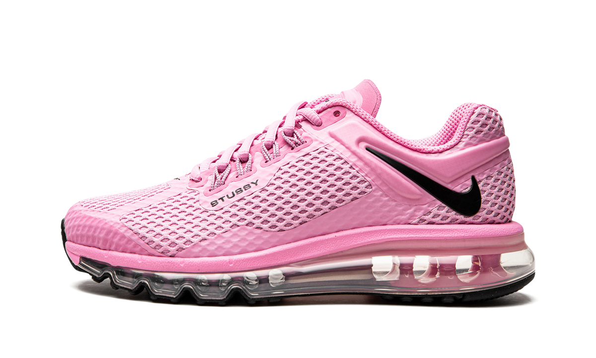 "Stussy - Pink" Air Max 2013 DR2601 600 - product image from the listing.