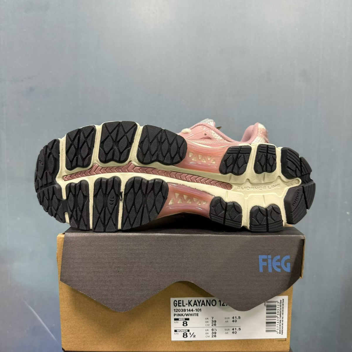 Nike Gel-Kayano 14 Sneakers in Pink White 1203B144-101 - product image from the listing.