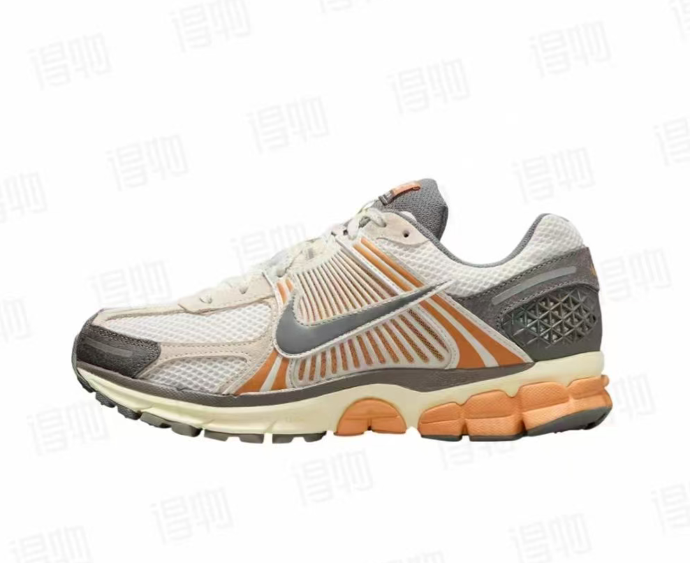 Nike Air Zoom Vomero 5 Running Shoes in White Orange - product image from the listing.