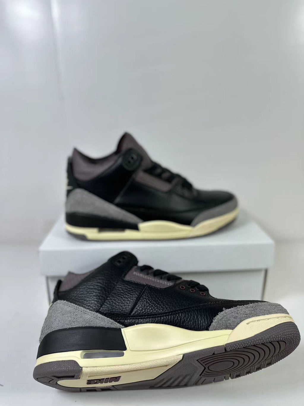 Air Jordan 3 Retro Black Purple FZ8411-001 Sneakers - product image from the listing.