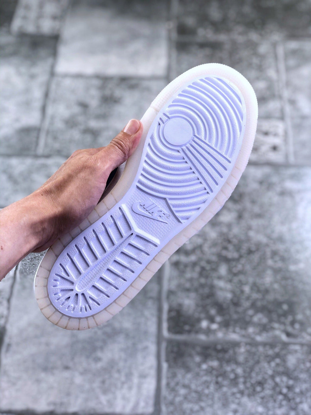 Air Jordan 1 Zoom CMFT Blue Tan Sneakers CT0979-400 - product image from the listing.