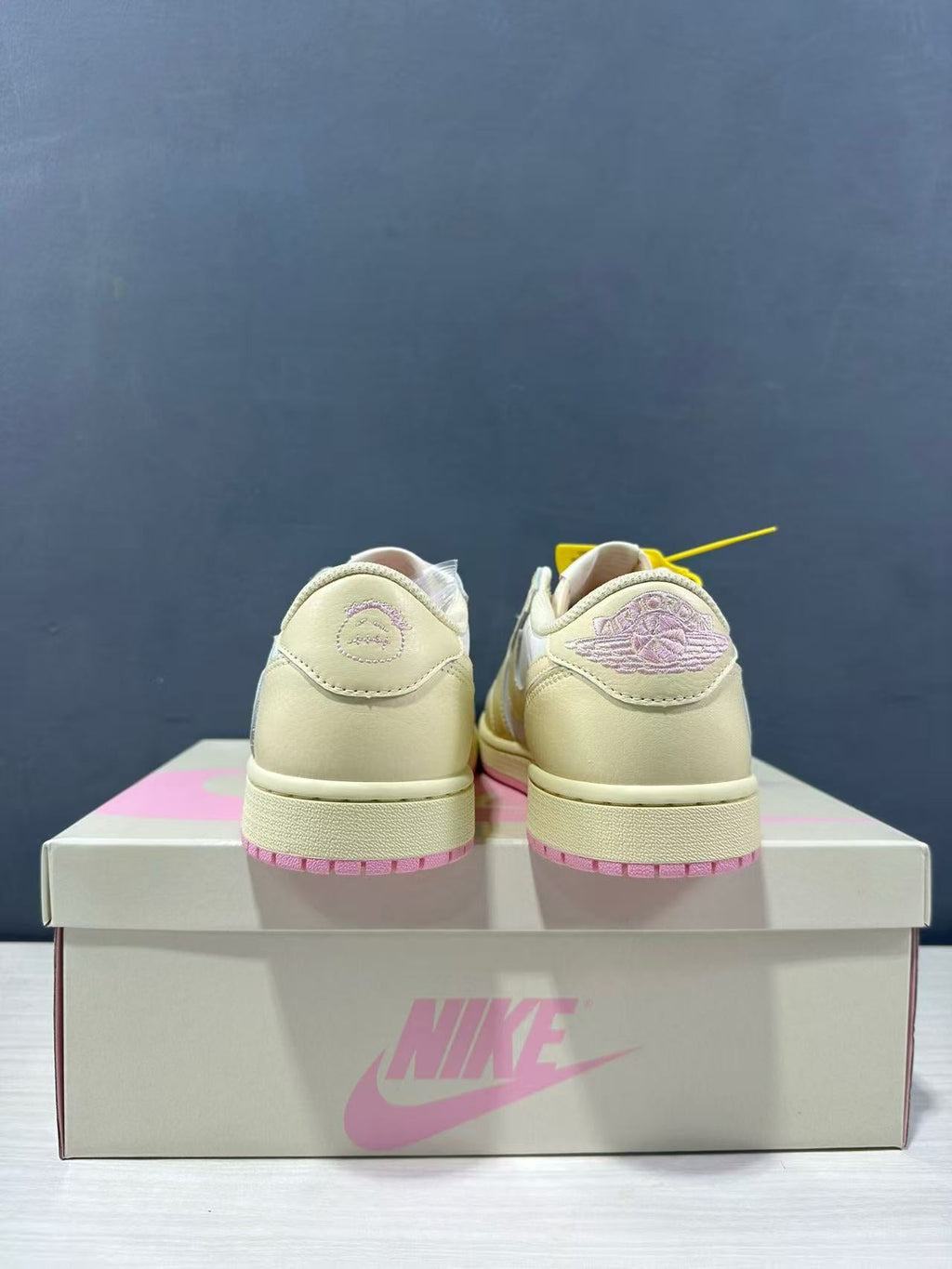 Jordan Travis Scott Air Jordan 1 Low OG Shy Sneakers in Pink - product image from the listing.