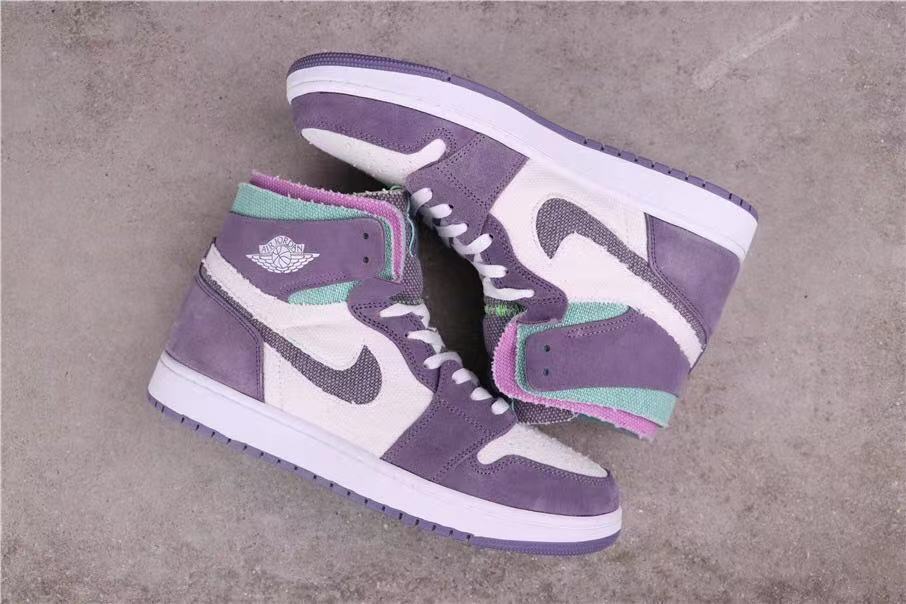 Nike Air Jordan 1 Zoom Comfort Iridescent High-Cut Sneakers - product image from the listing.