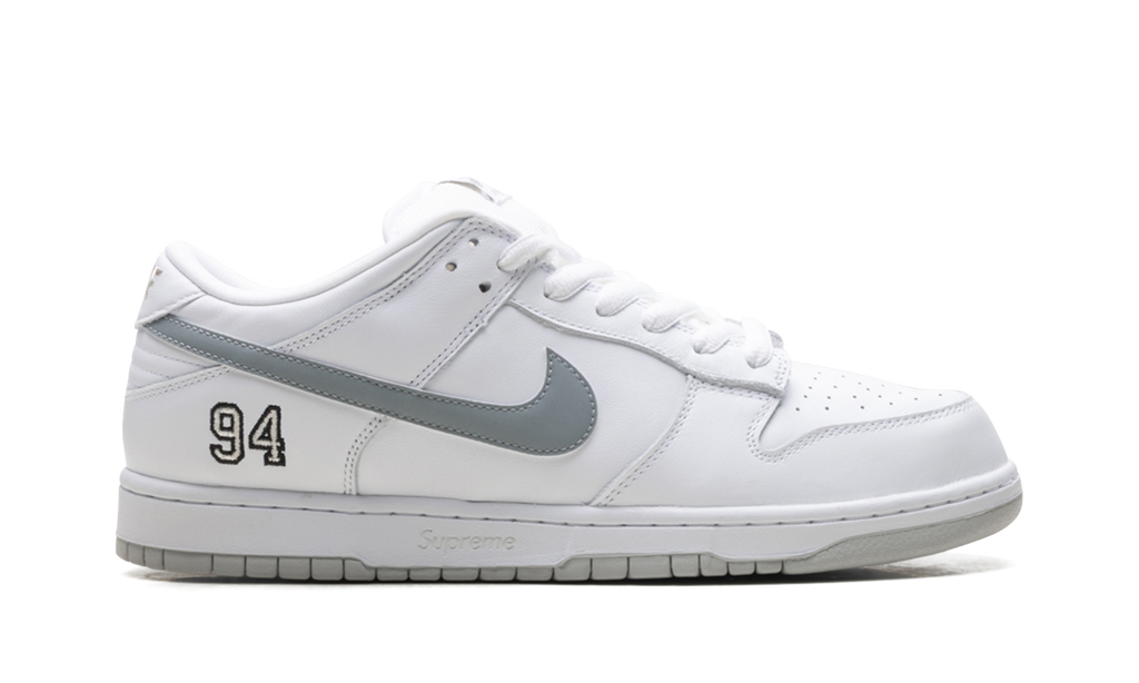 "Supreme - White" SB Dunk Low HQ8487 100 - product image from the listing.