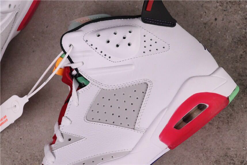 Air Jordan 6 Hare White Red Sneakers CT8529-062 - product image from the listing.
