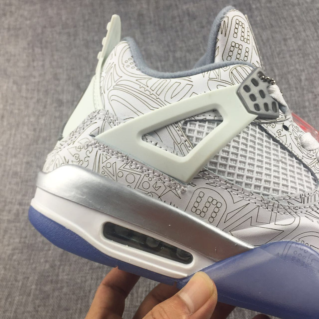 Air Jordan 4 Laser Platinum Sneakers - product image from the listing.