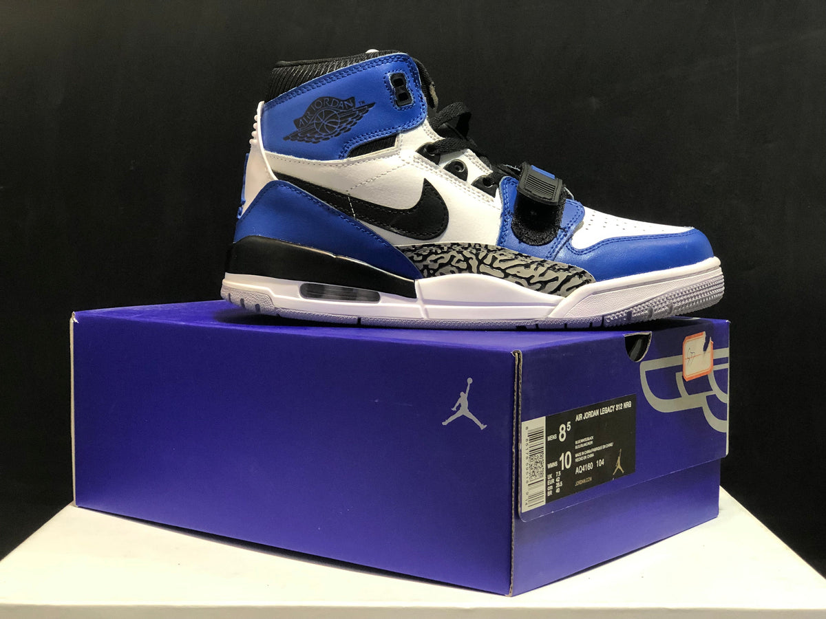 Jordan Legacy 312 High-Top Sneakers in White Blue AQ4160-104 - product image from the listing.
