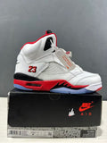 Air Jordan 5 Fire Red White Black HQ7978-101 - product image from the listing.