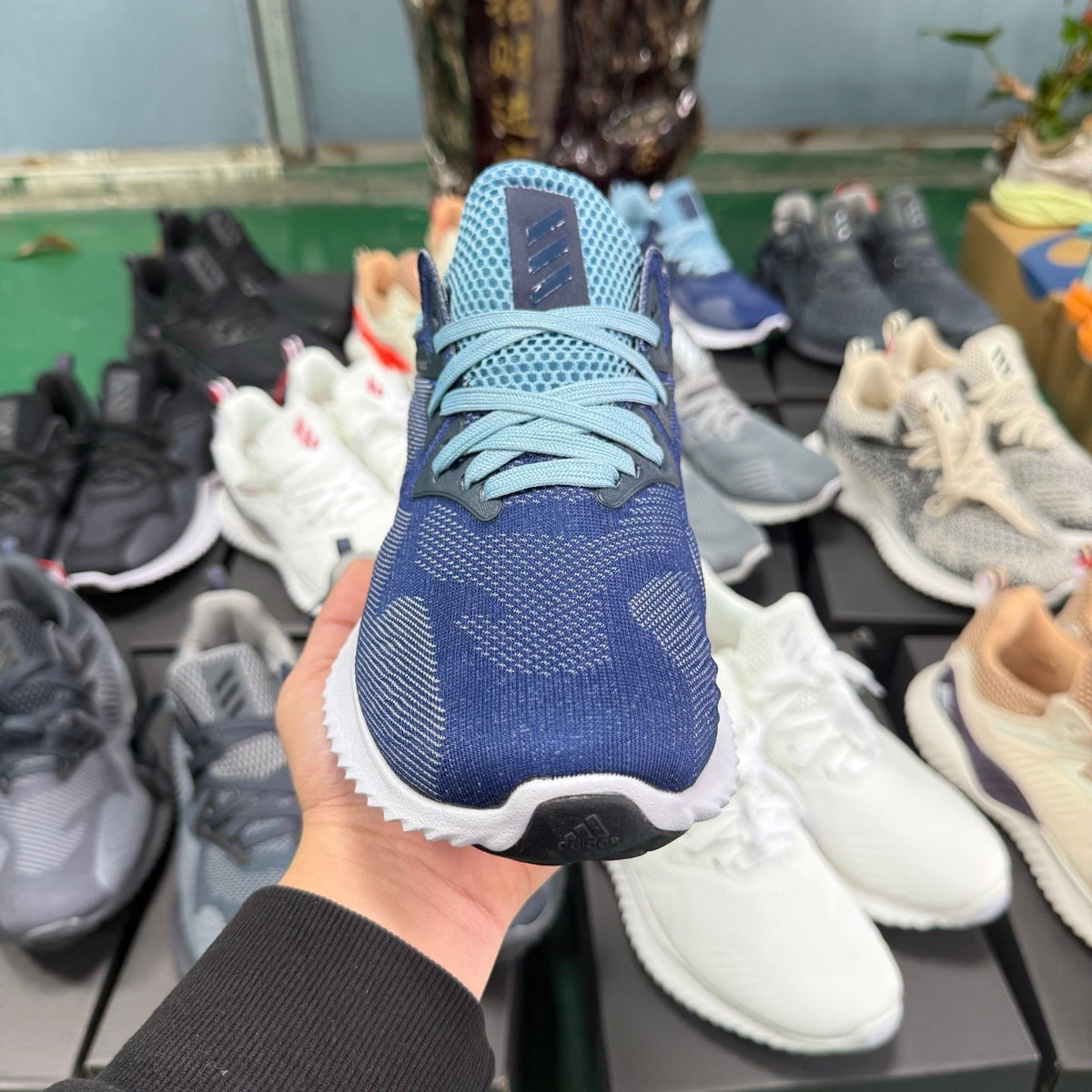 Navy Blue adidas Alphabounce HPC AMS M Sneakers - product image from the listing.