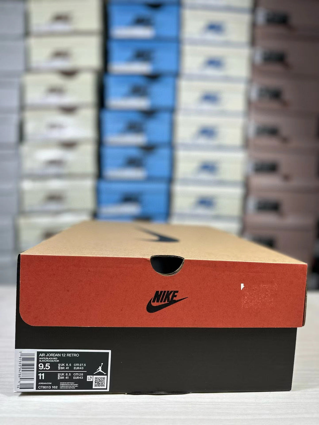 Air Jordan 12 Retro White Black Red CT8013-162 - product image from the listing.