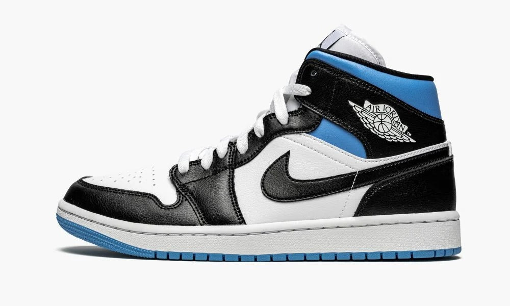 'Black / White / University Blue' — Women's Air Jordan 1 Mid