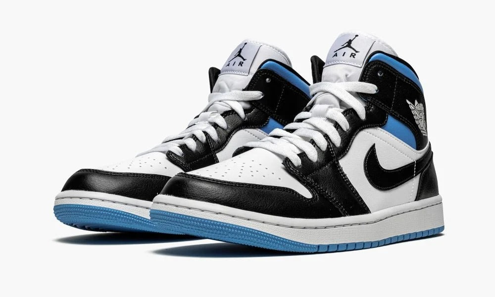 'Black / White / University Blue' — Women's Air Jordan 1 Mid