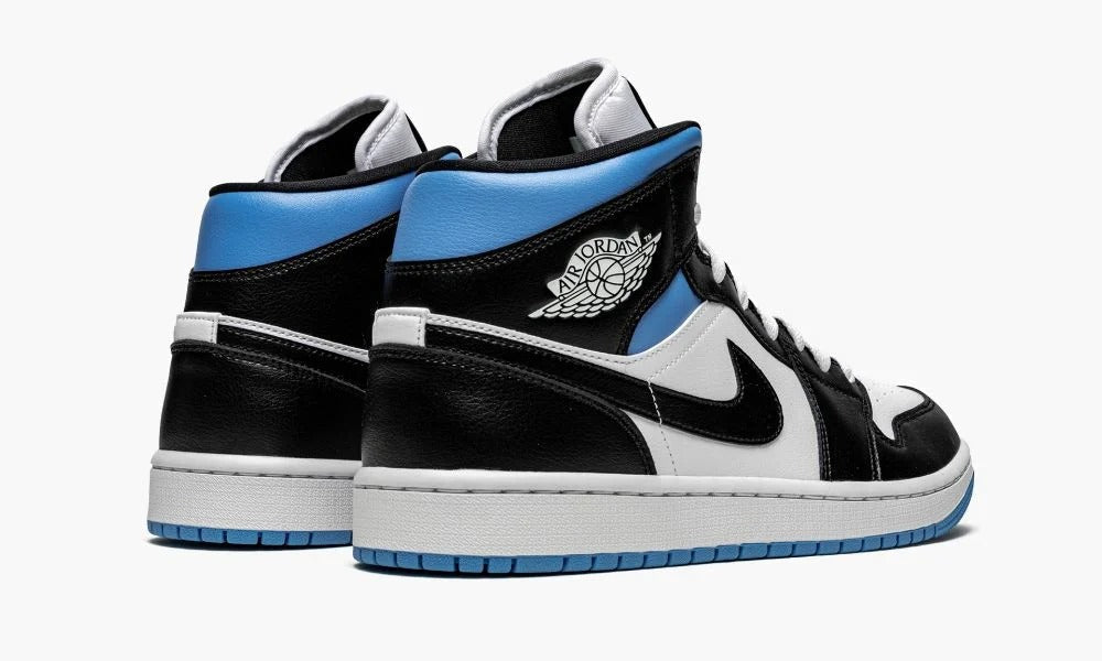 'Black / White / University Blue' — Women's Air Jordan 1 Mid