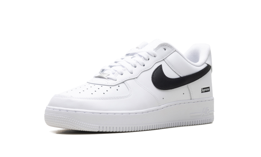 "Supreme - Mini Box Logo White / Black" Air Force 1 Low CU9225 102 - product image from the listing.