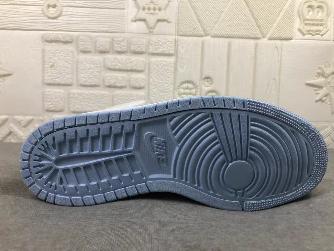 Air Jordan 1 WMNS High Zoom Grey Blue Sneakers - product image from the listing.