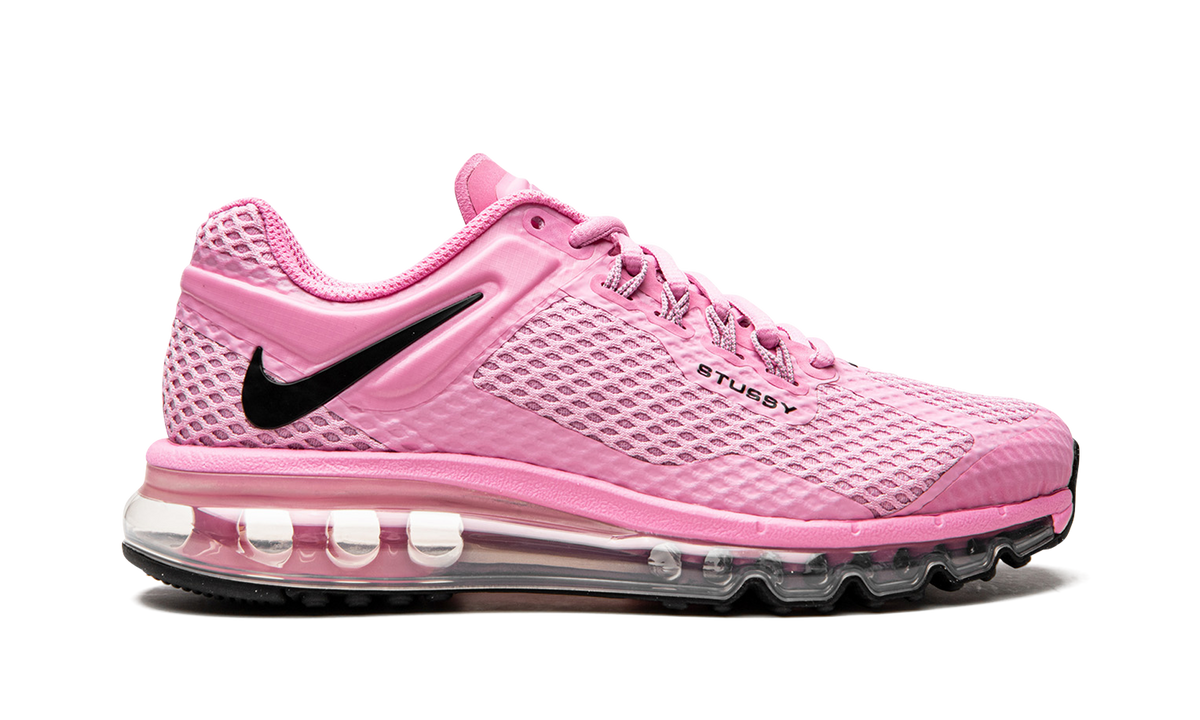 "Stussy - Pink" Air Max 2013 DR2601 600 - product image from the listing.