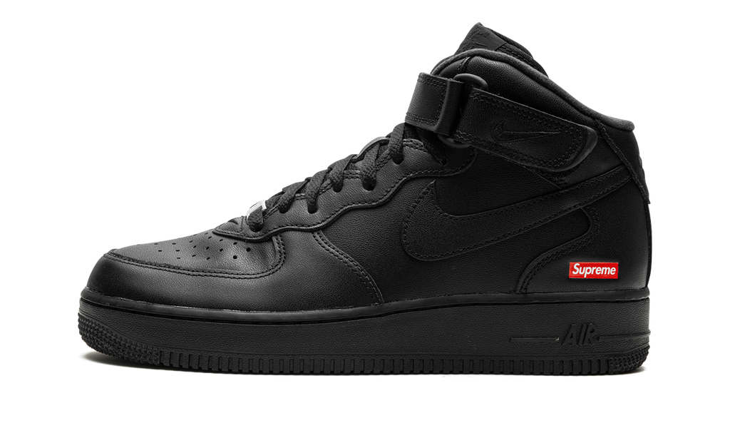 "Supreme - Mini Box Logo Black" Air Force 1 Mid FZ8784 001 - product image from the listing.