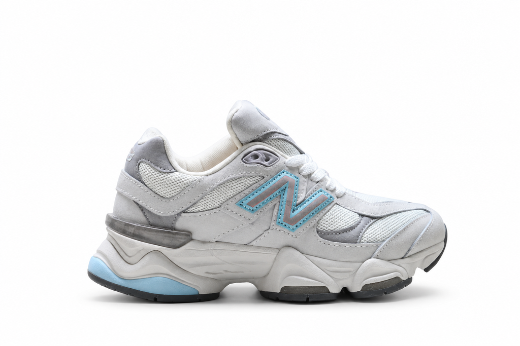 New Balance 9060 Light Grey / White / Blue Sneakers