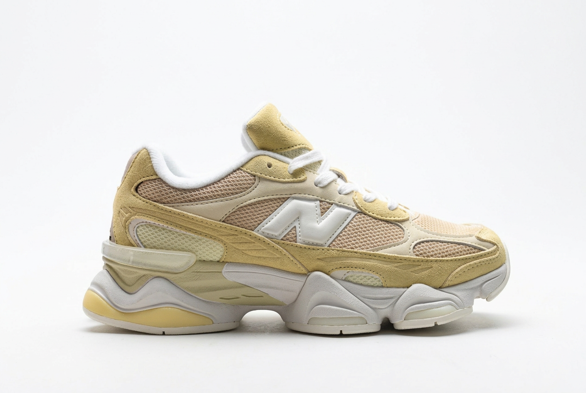 New Balance 9060 Beige & Pale Yellow Sneakers