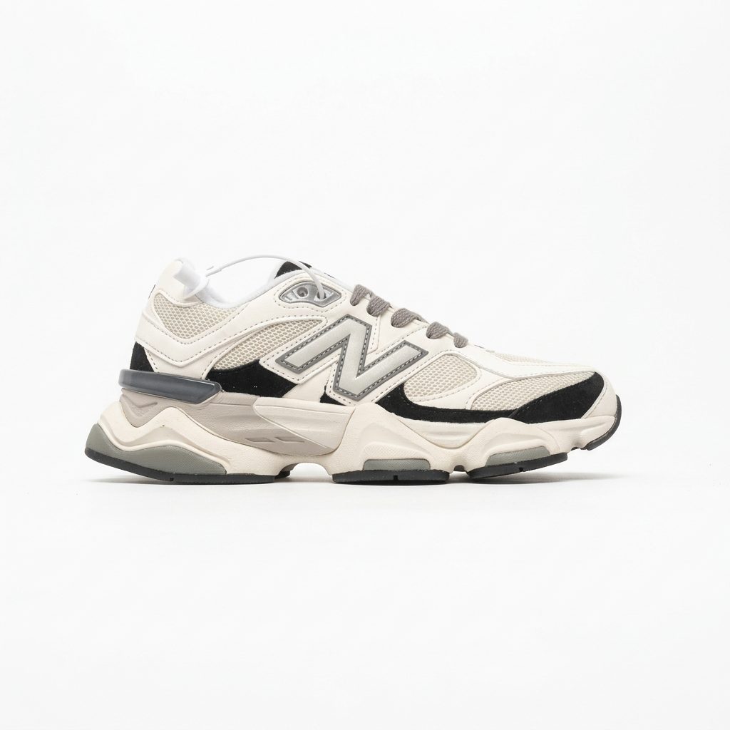 New Balance 9060 Cream & Black Sneakers