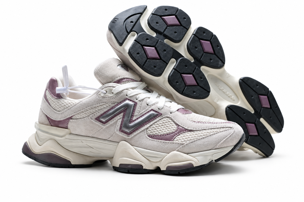 New Balance 9060 Light Grey / Cream / Lilac Sneakers