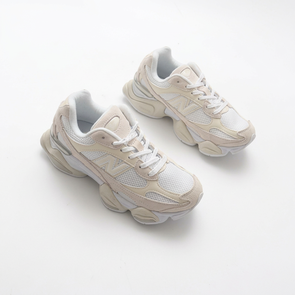 New Balance 9060 Ivory & Cream Sneakers