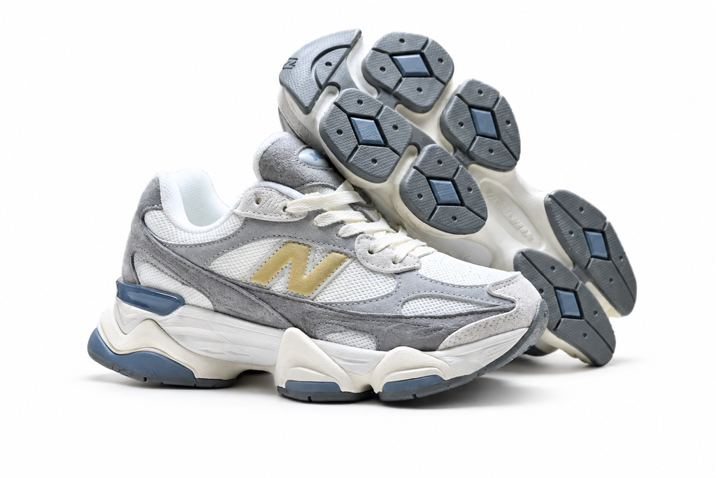 New Balance 9060 Grey / White / Yellow Sneakers