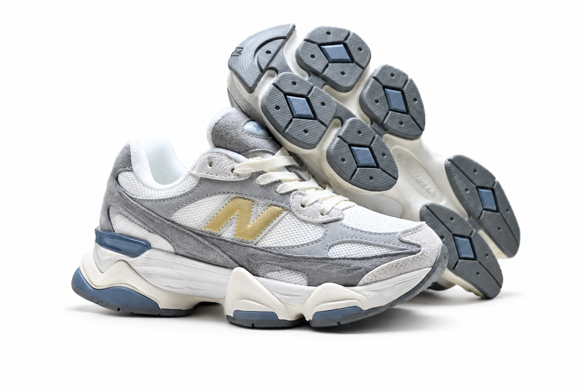 New Balance 9060 Grey / White / Yellow Sneakers