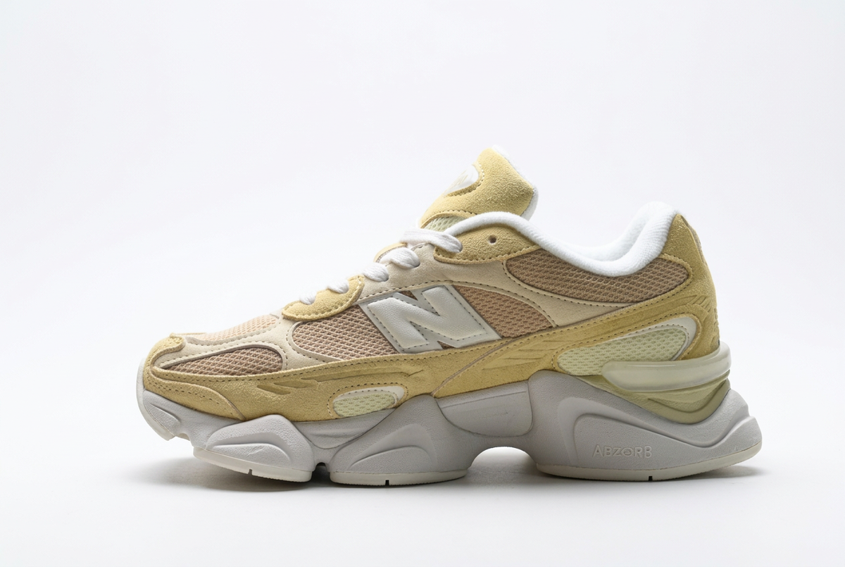 New Balance 9060 Beige & Pale Yellow Sneakers