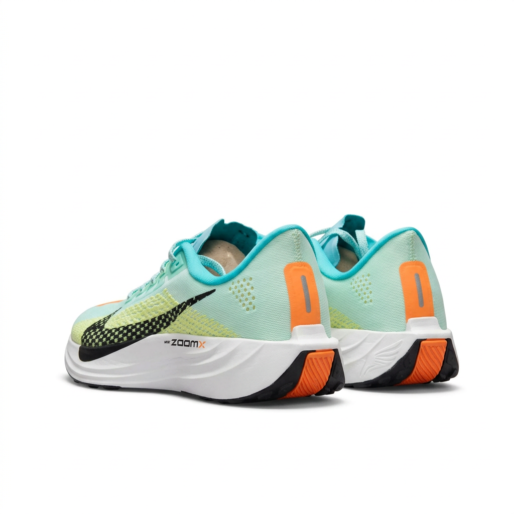 Nike Mint & Lime Running Shoes with Orange Accents